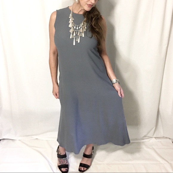 Vintage Eileen Fisher Silk Maxi Dress L